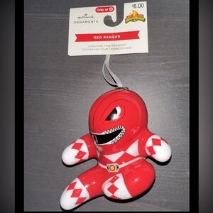 Hallmark 2024 Power Rangers Red Ranger Christmas Tree Ornament 3" Hasbro NWT